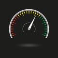 Speedometer icon. Gauge and rpm meter logo. Vector illustration. Royalty Free Stock Photo